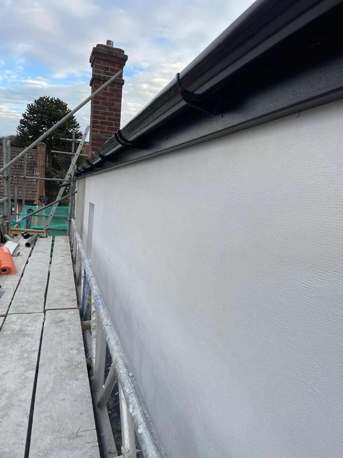 Gutters re-fitted onto new fascia board