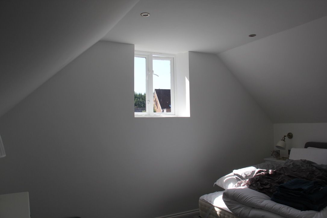Loft room insulation completed with lime plaster