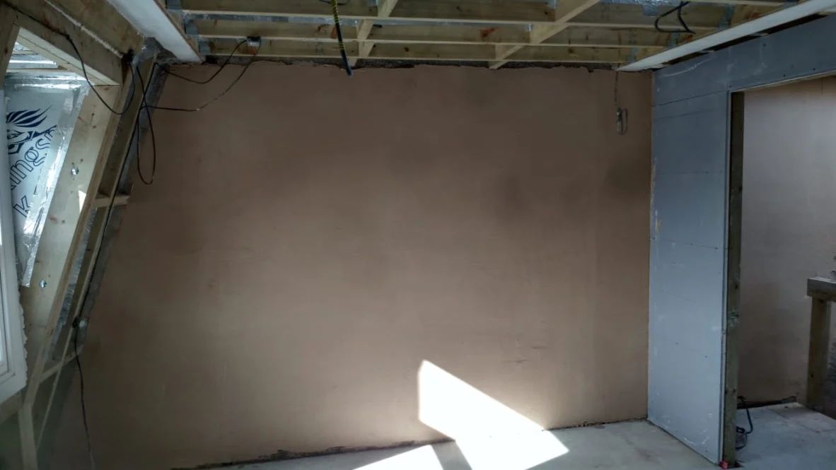Lime plaster went onto internal wall insulation in Islington Georgian townhouse