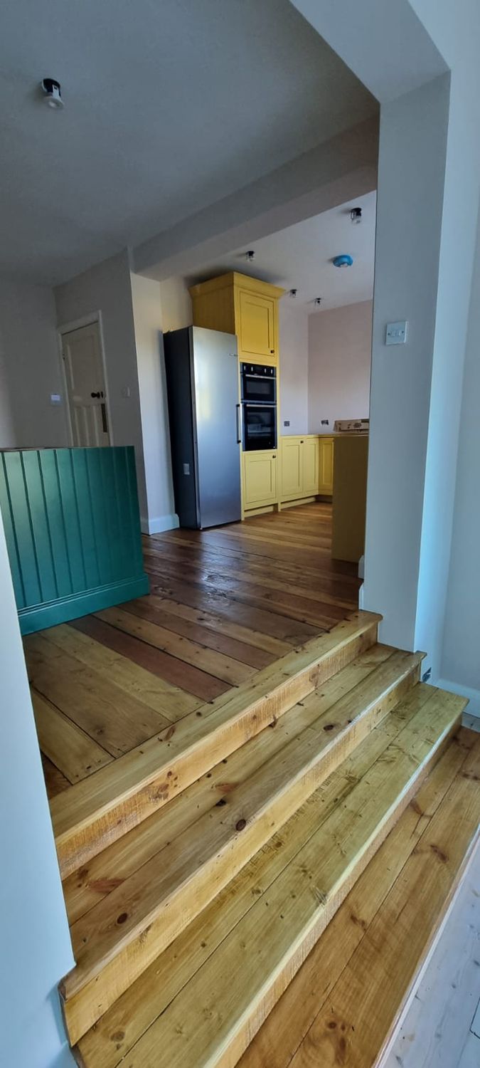 Floor sanded and oiled with Osmo wax and kitchen installed