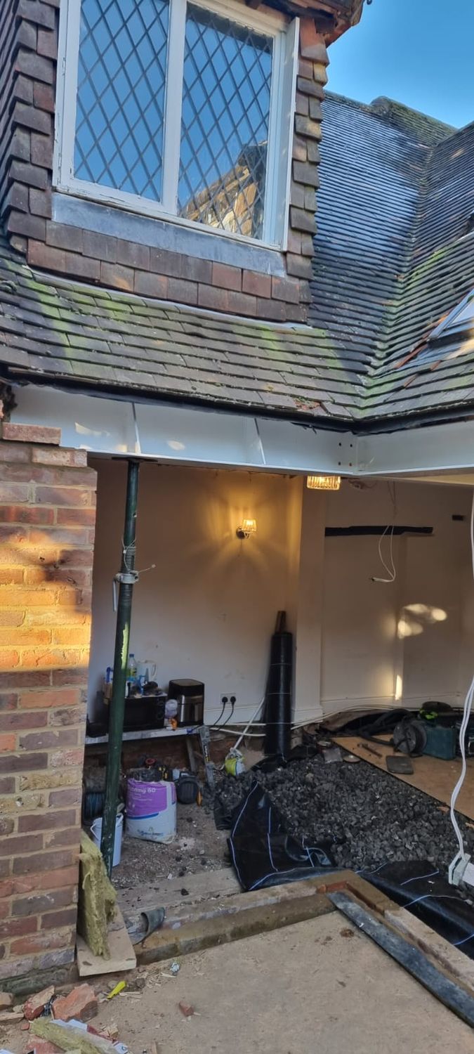 Beams in place for new patio door opening