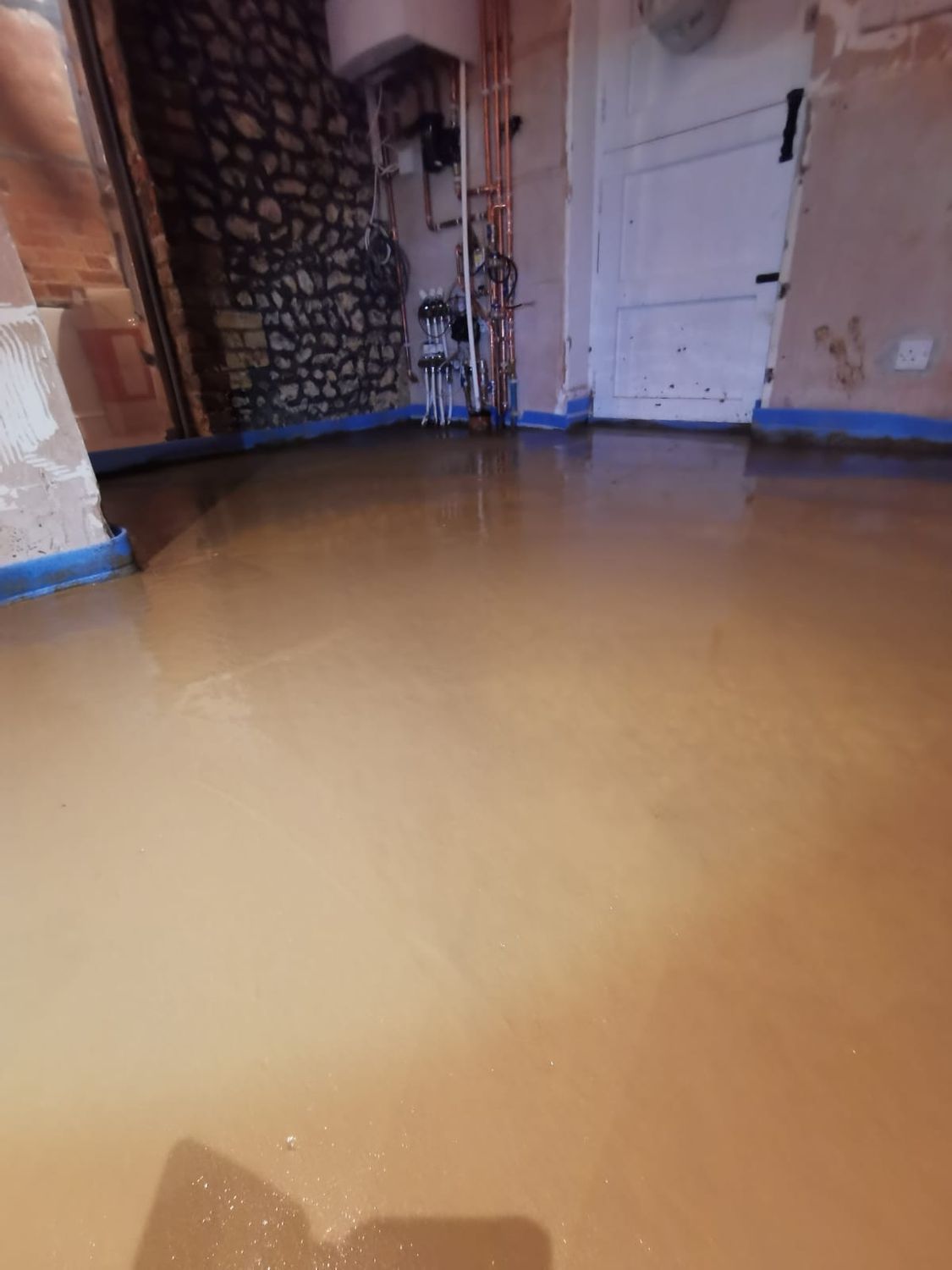 New solid floor installed