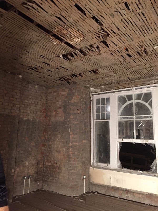 Removing old ceiling from Edwardian house