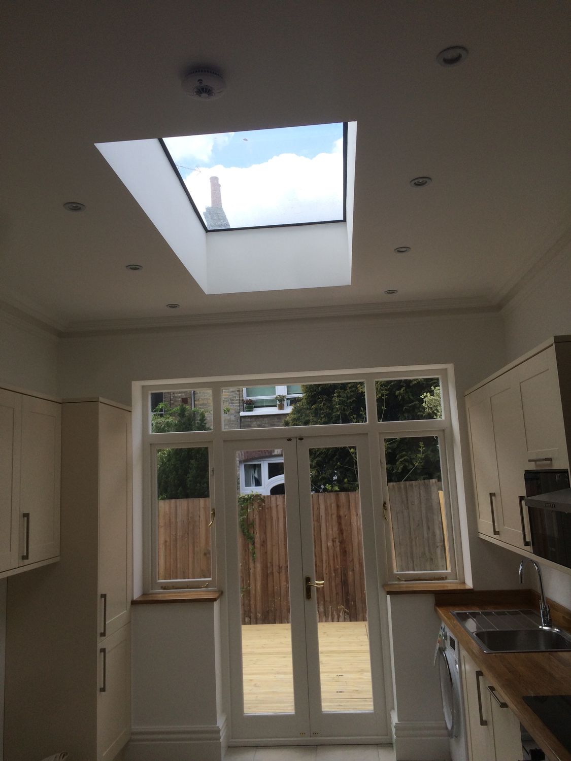 Skylight in the kitchen extension in Belsize Park