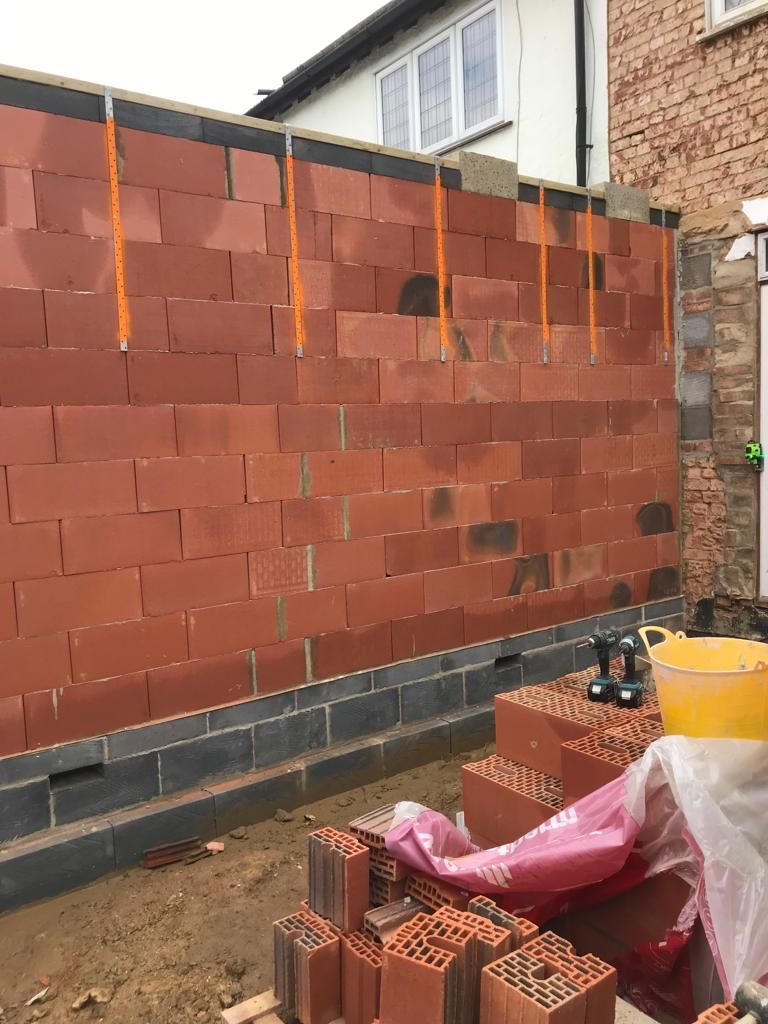 New ceramic porotherm block walls completed