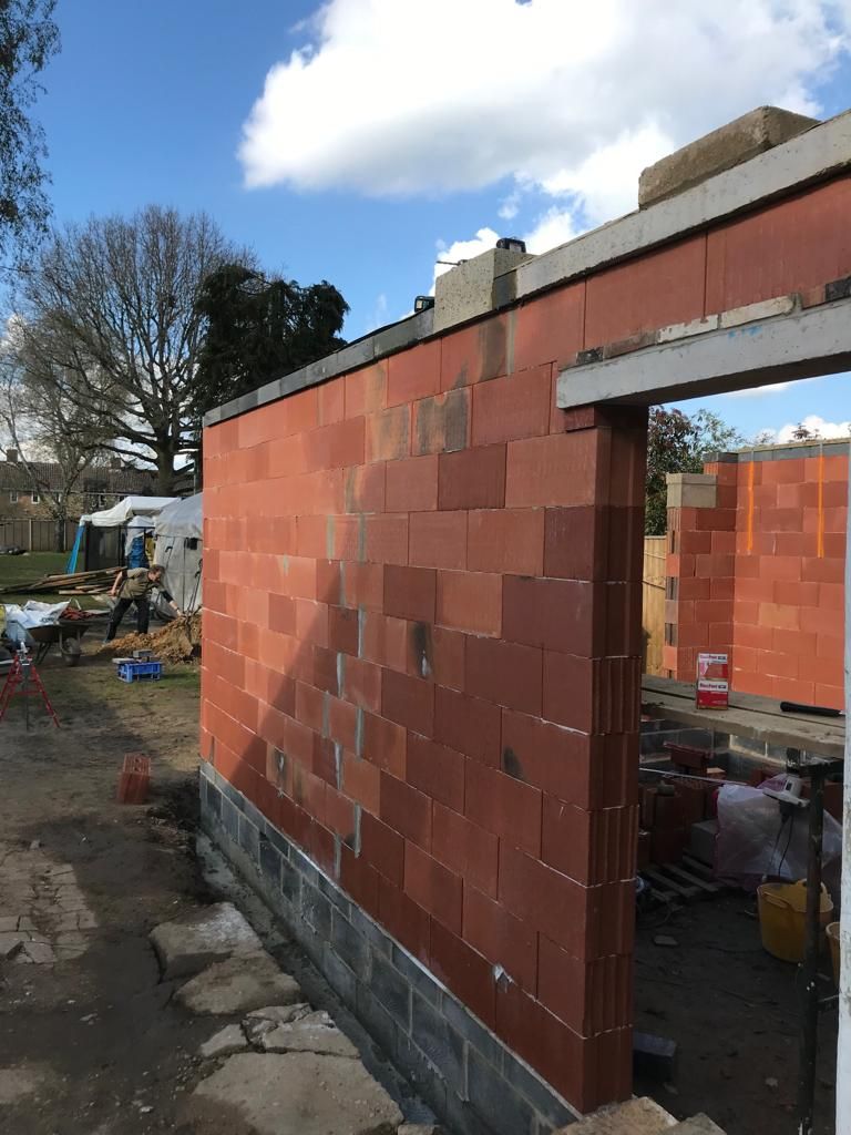 New ceramic block walls completed