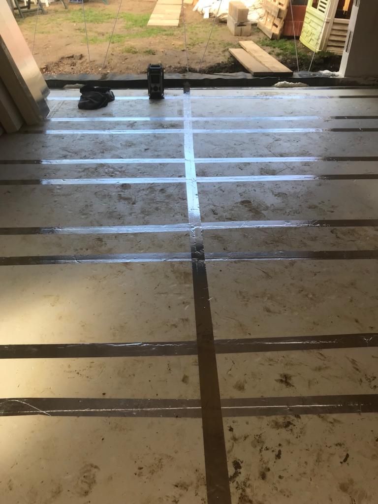 Cellecta TETRiS insulated blocks installed and taped