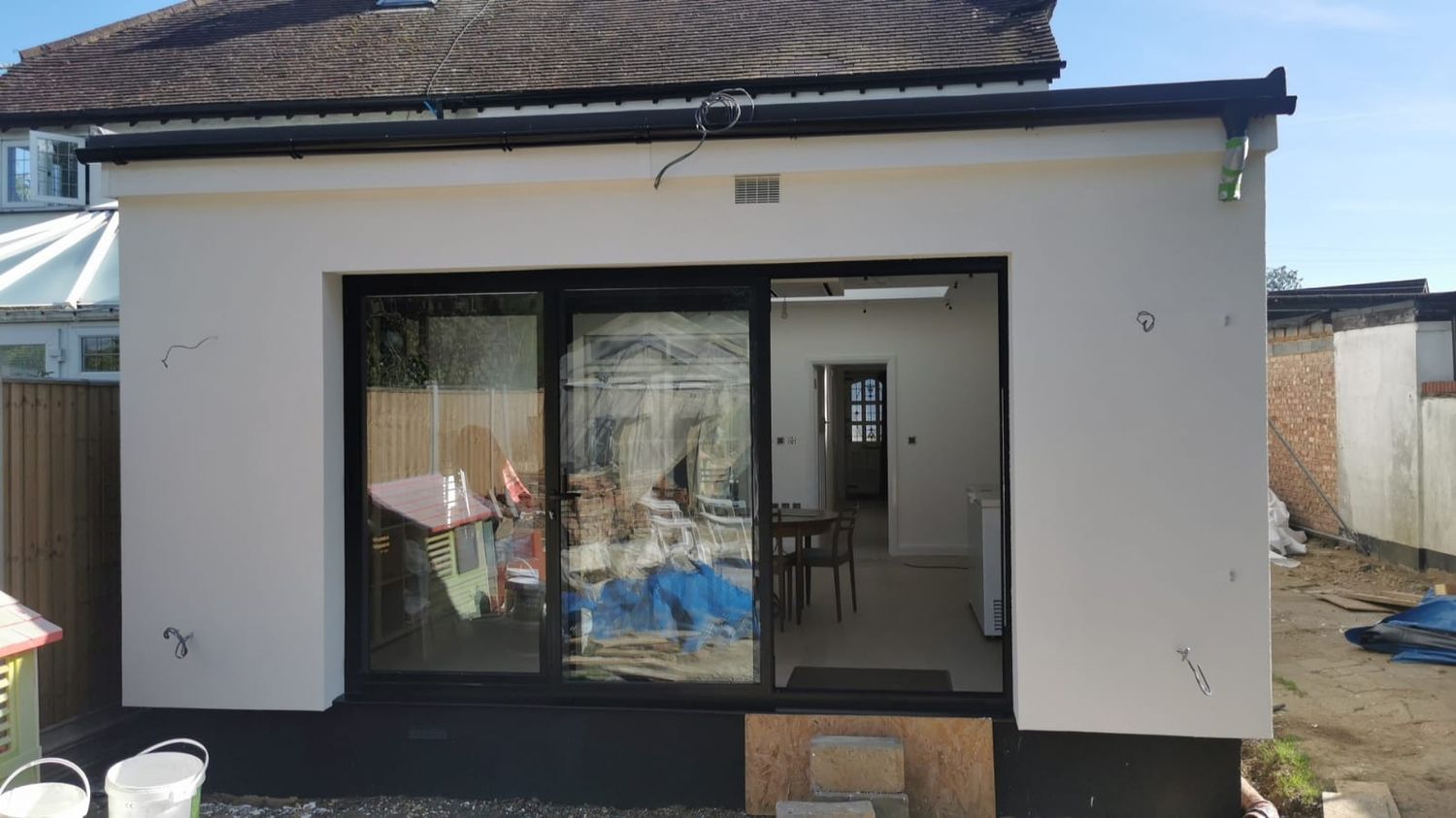 Breathable top coat render applied