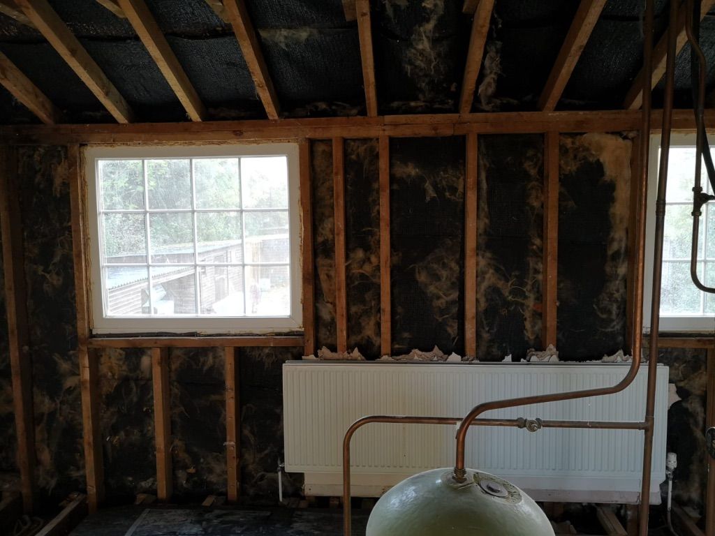 Loft before insulation installed