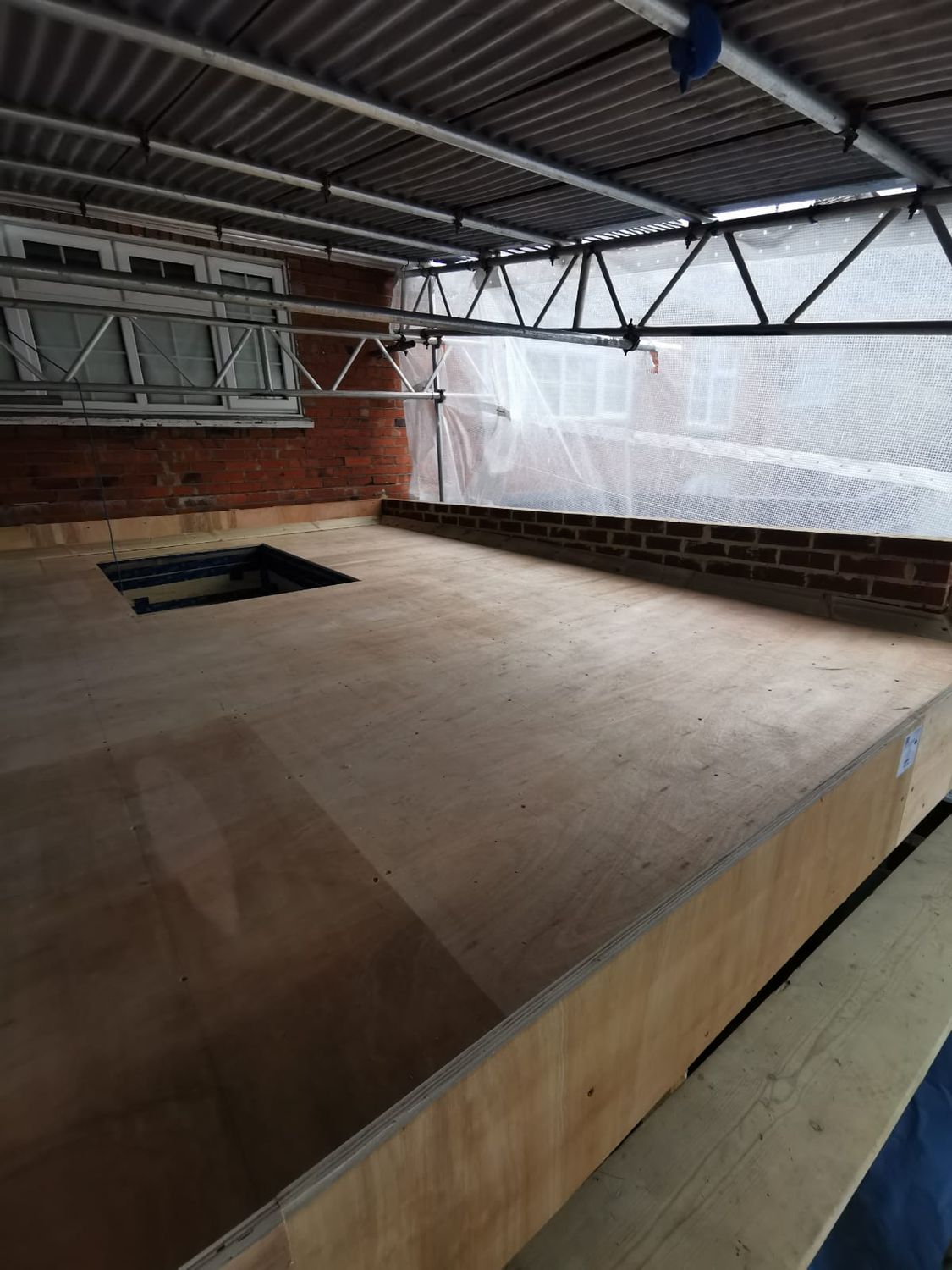 Roof boarded ready for green roof
