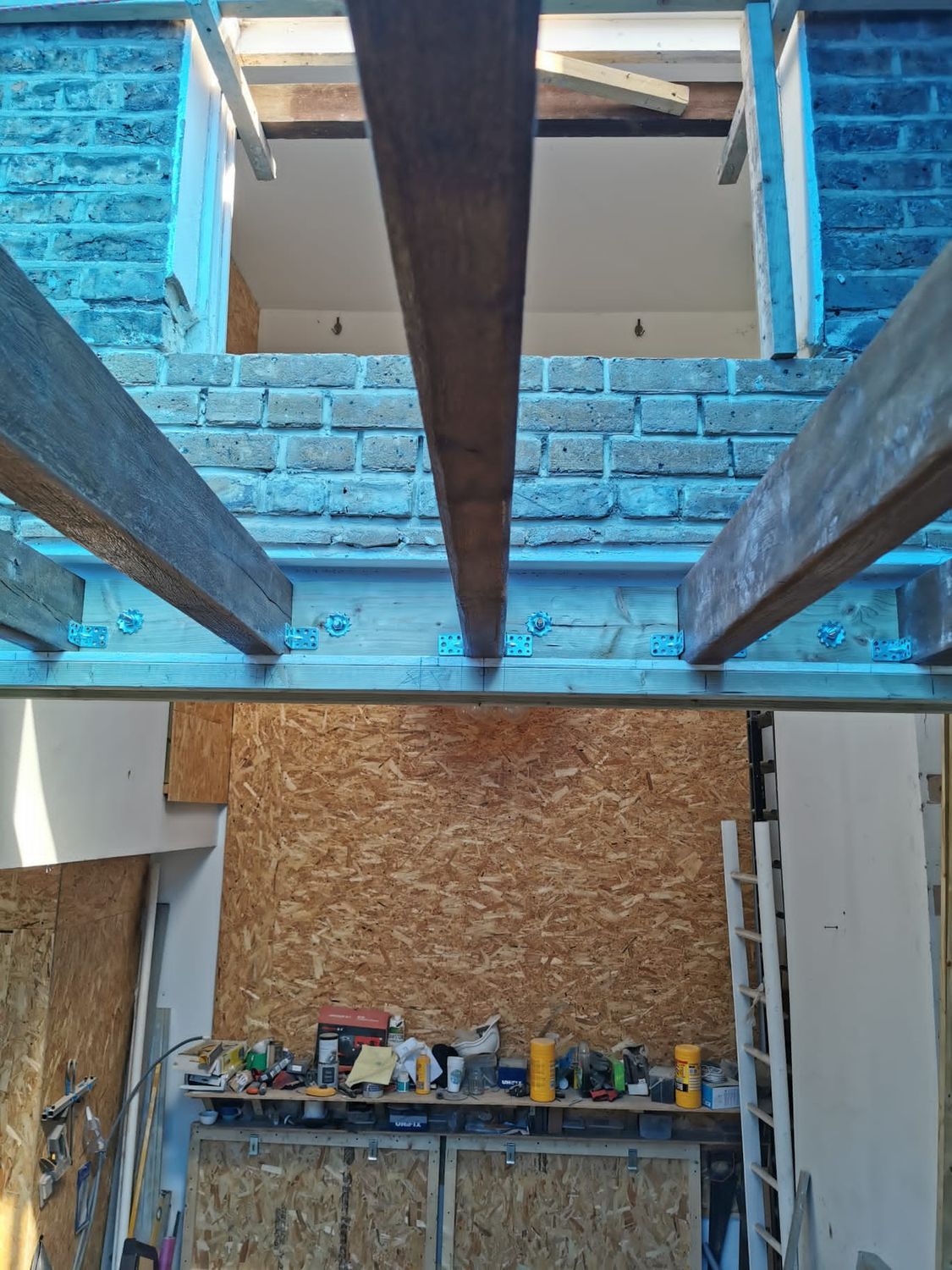 Installing new roof structure
