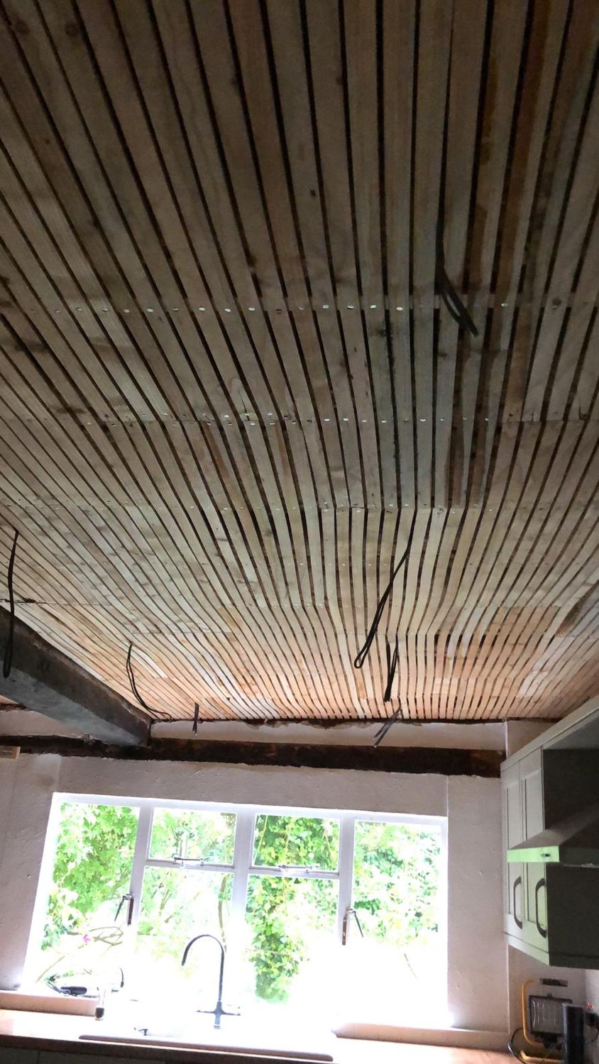 Lath on, electrical cables out