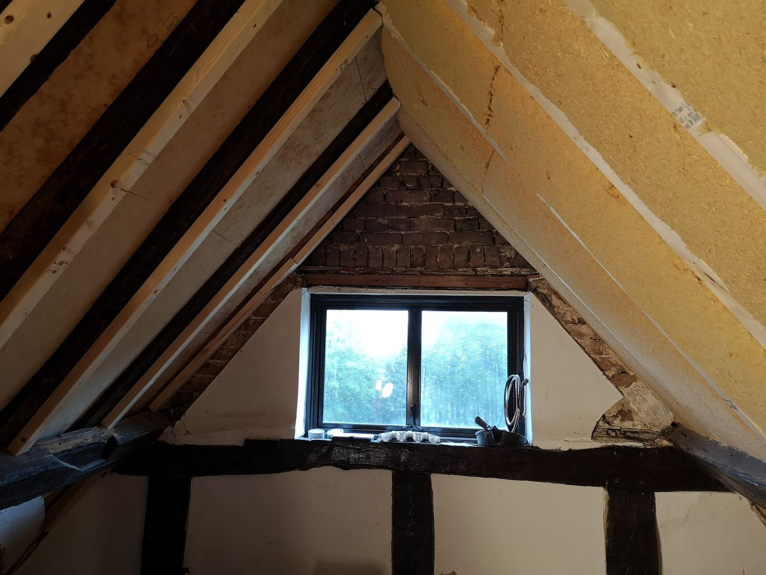 Pavatex flexible wood fibre insulation to roof between rafter