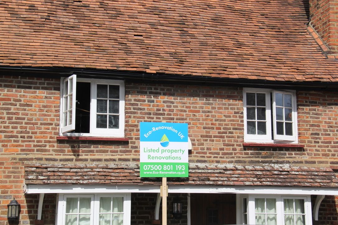 Listed building roof insulation with lime-cork-clay thermal plaster in Buckinghamshire